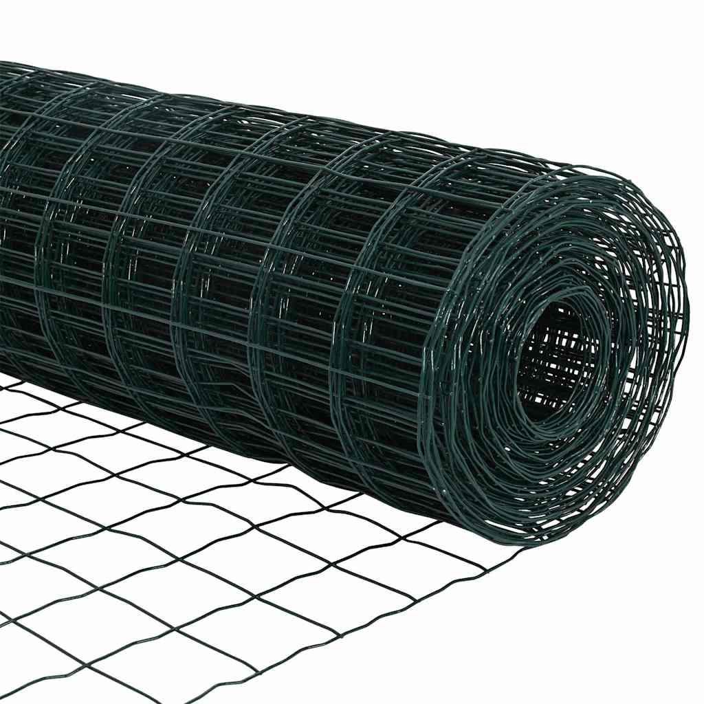 Euro-Zaun mit Betonsockel 10 x 1,0 m PVC-beschichteter Stahl