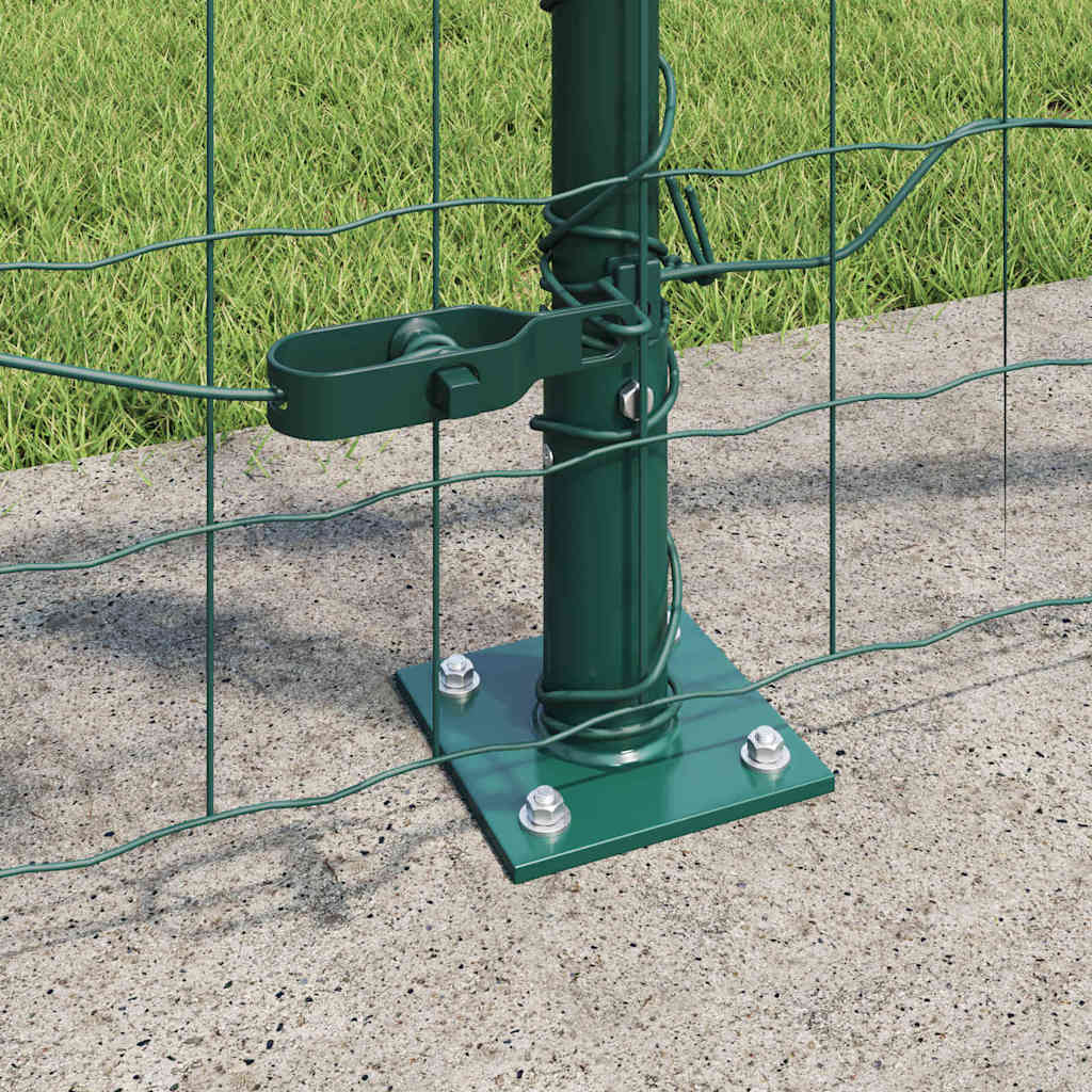 Euro-Zaun mit Betonsockel 10 x 1,0 m PVC-beschichteter Stahl