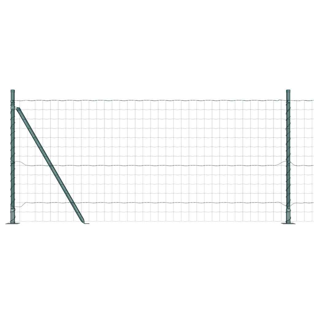 Euro-Zaun mit Betonsockel 10 x 1,0 m PVC-beschichteter Stahl