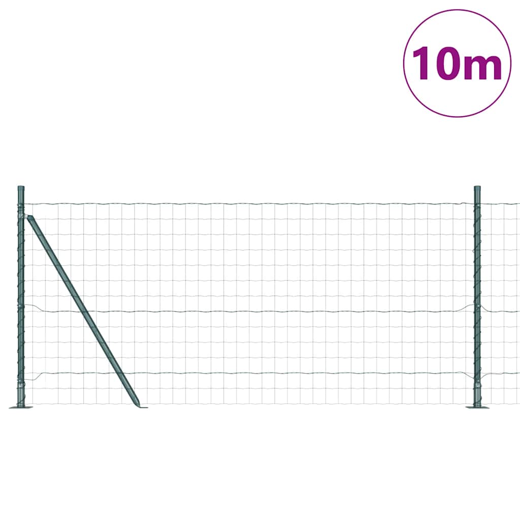 Euro-Zaun mit Betonsockel 10 x 1,0 m PVC-beschichteter Stahl