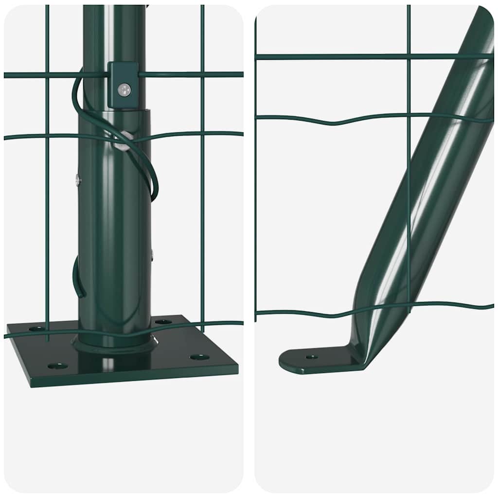 Euro-Zaun mit Betonsockel 25 x 1,2 m PVC-beschichteter Stahl