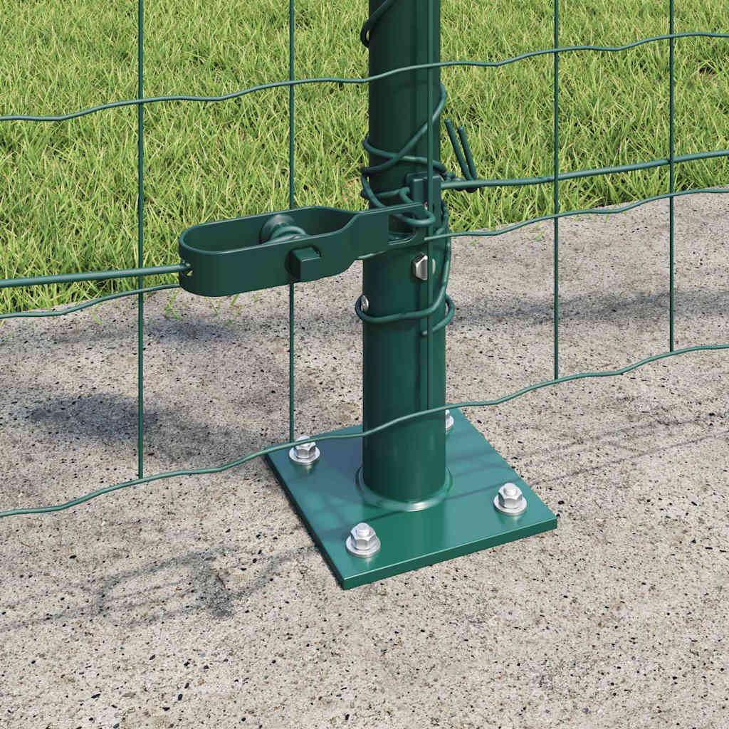 Euro-Zaun mit Betonsockel 25 x 1,2 m PVC-beschichteter Stahl
