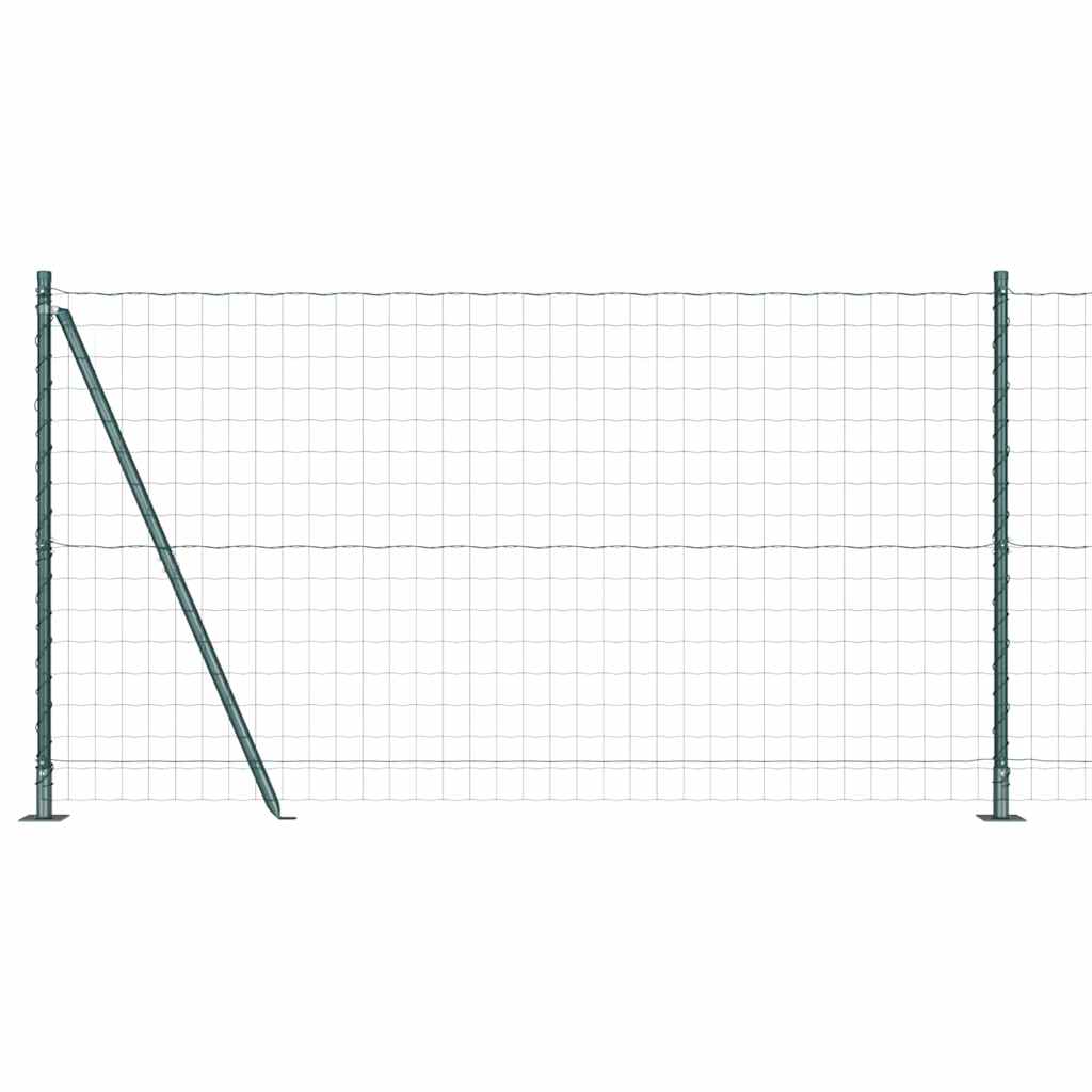 Euro-Zaun mit Betonsockel 25 x 1,2 m PVC-beschichteter Stahl