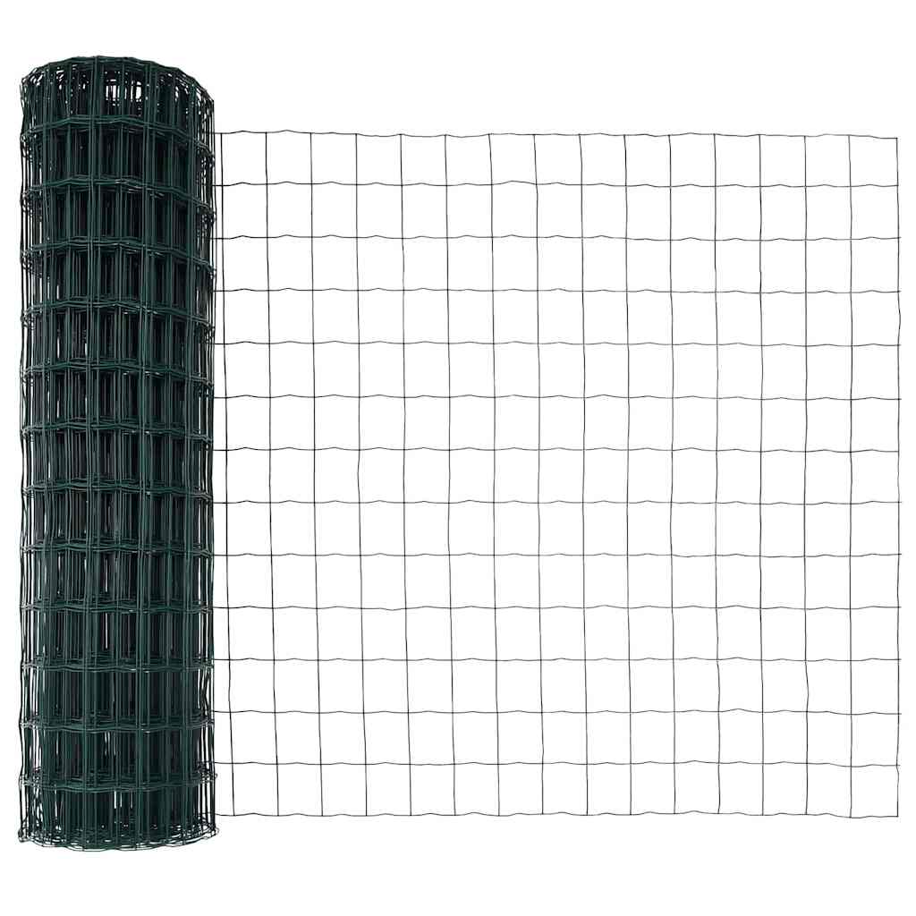 Euro-Zaun mit Betonsockel 25 x 1,2 m PVC-beschichteter Stahl