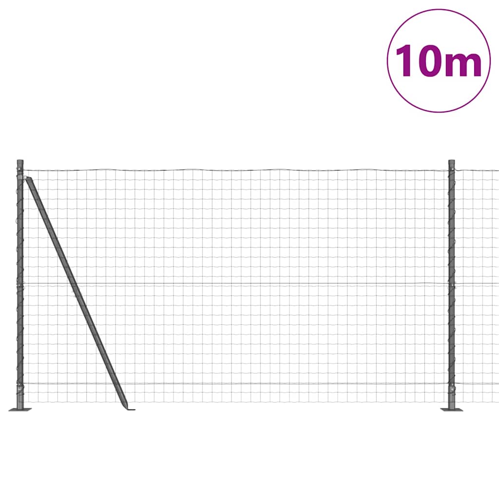 Geschweißter Drahtzaun mit Betonfundament 10 x 1,2 m (B x H)