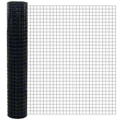 Euro-Zaun mit Betonsockel 10 x 1,5 m PVC-beschichteter Stahl
