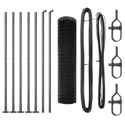 Euro-Zaun mit Betonsockel 10 x 1,2 m PVC-beschichteter Stahl