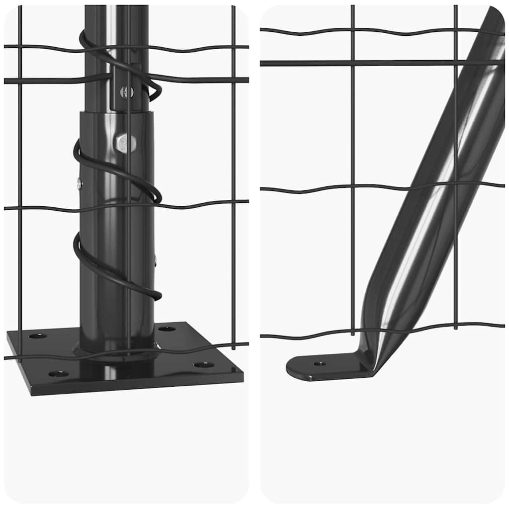 Euro-Zaun mit Betonsockel 10 x 1,5 m PVC-beschichteter Stahl