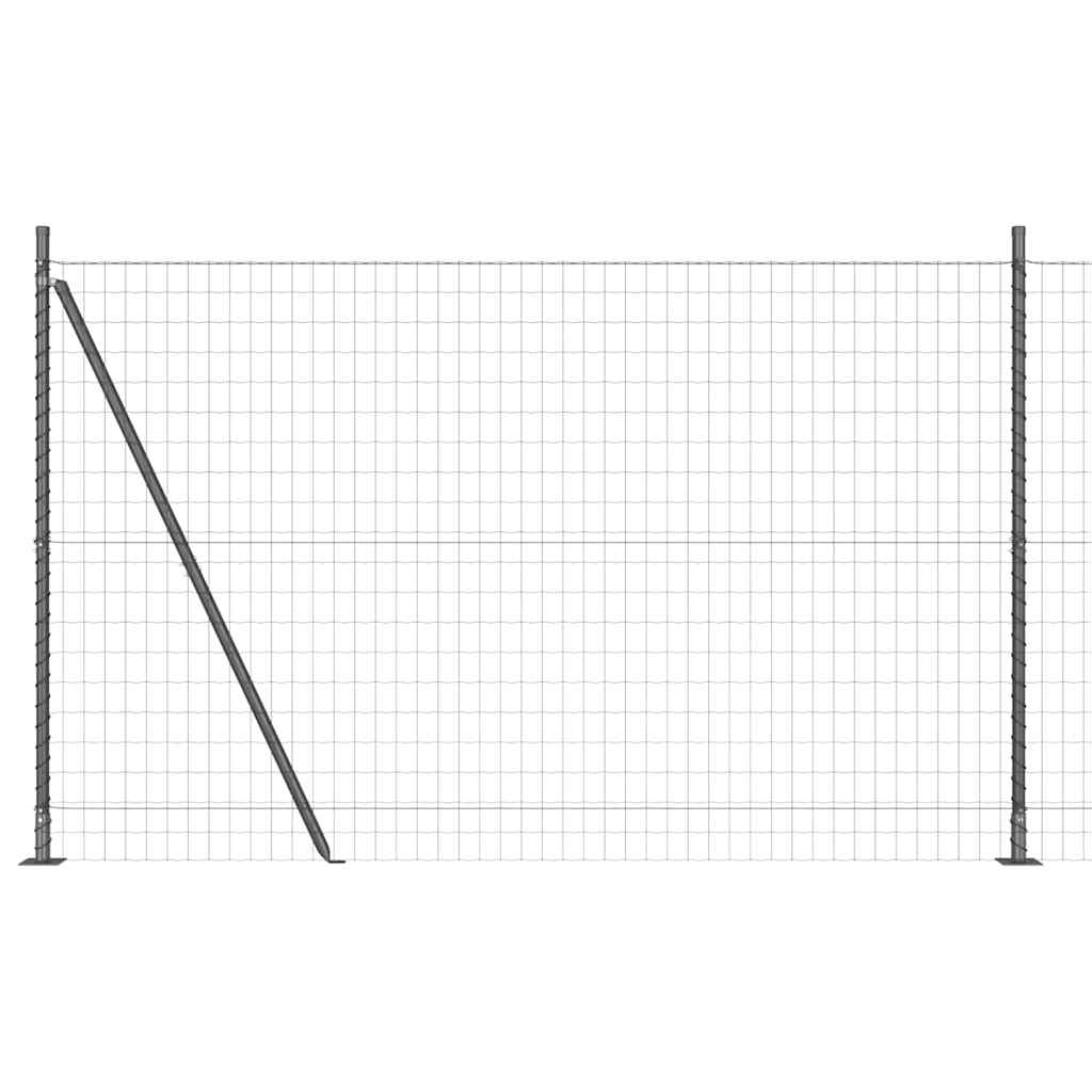Euro-Zaun mit Betonsockel 10 x 1,5 m PVC-beschichteter Stahl