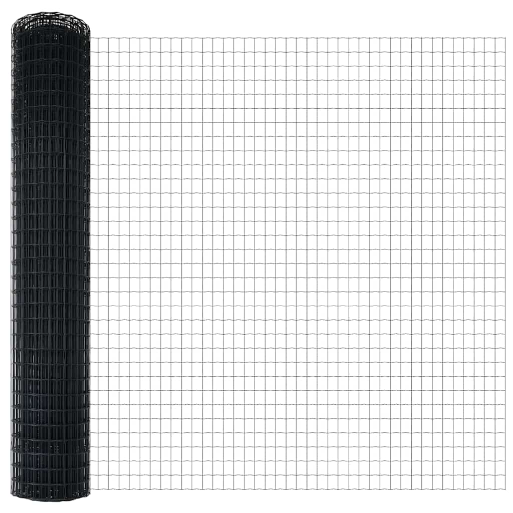 Euro-Zaun mit Betonsockel 10 x 1,5 m PVC-beschichteter Stahl