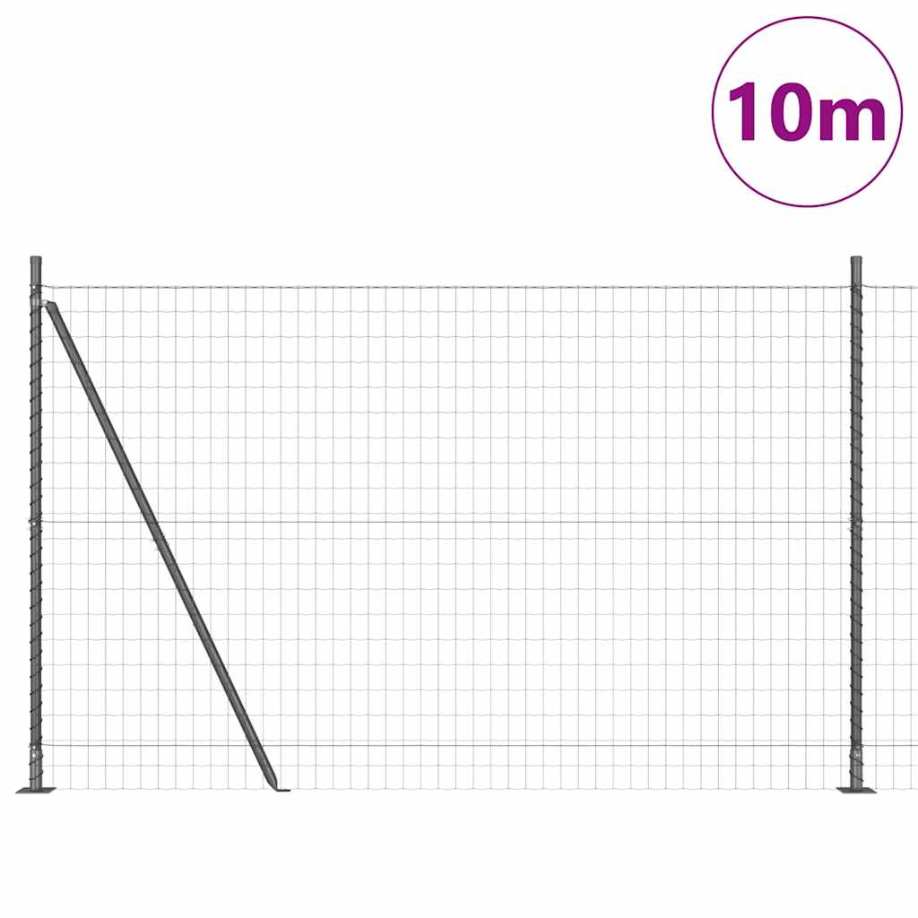 Euro-Zaun mit Betonsockel 10 x 1,5 m PVC-beschichteter Stahl