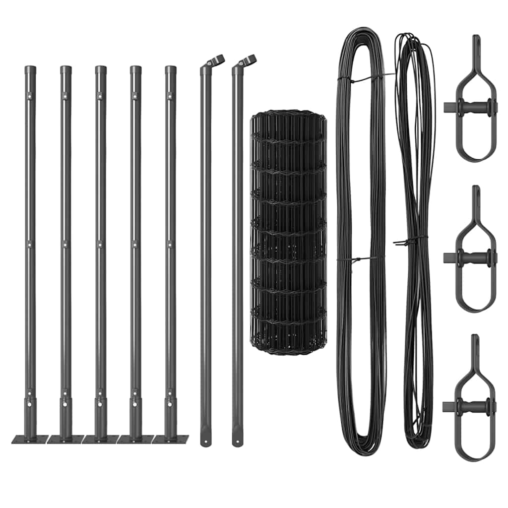 Geschweißter Drahtzaun mit Betonfundament 10 x 0,4 m (B x H)