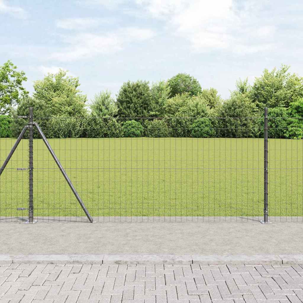Geschweißter Drahtzaun mit Betonfundament 10 x 0,8 m (B x H)