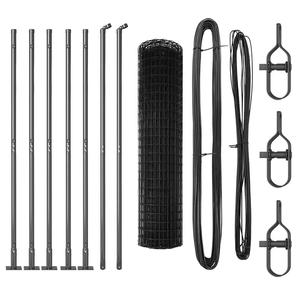 Geschweißter Drahtzaun mit Betonfundament 10 x 0,8 m (B x H)
