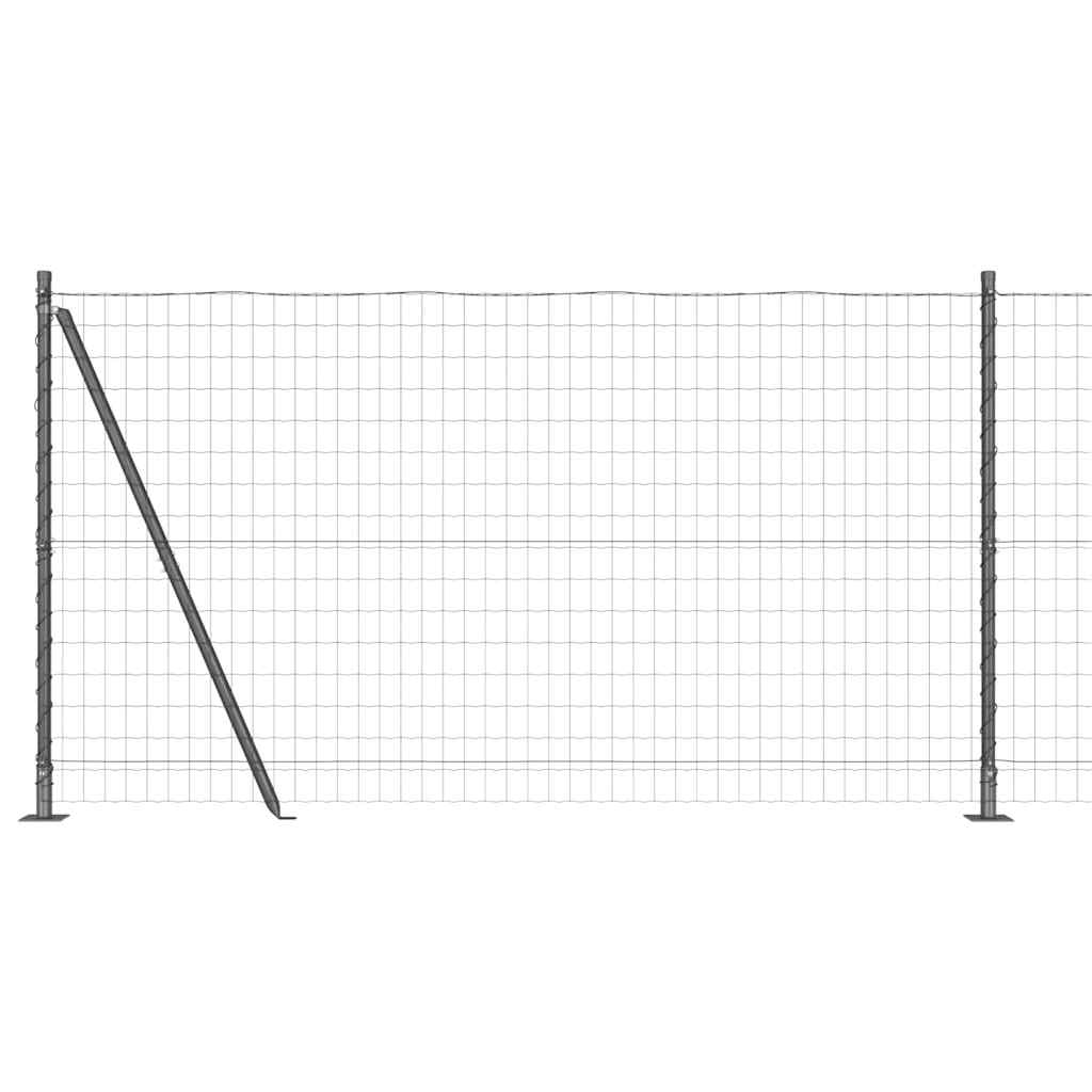 Geschweißter Drahtzaun mit Betonfundament 25 x 1,2 m (B x H)