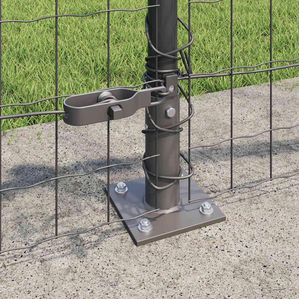 Euro-Zaun mit Betonsockel 50 x 0,4 m PVC-beschichteter Stahl