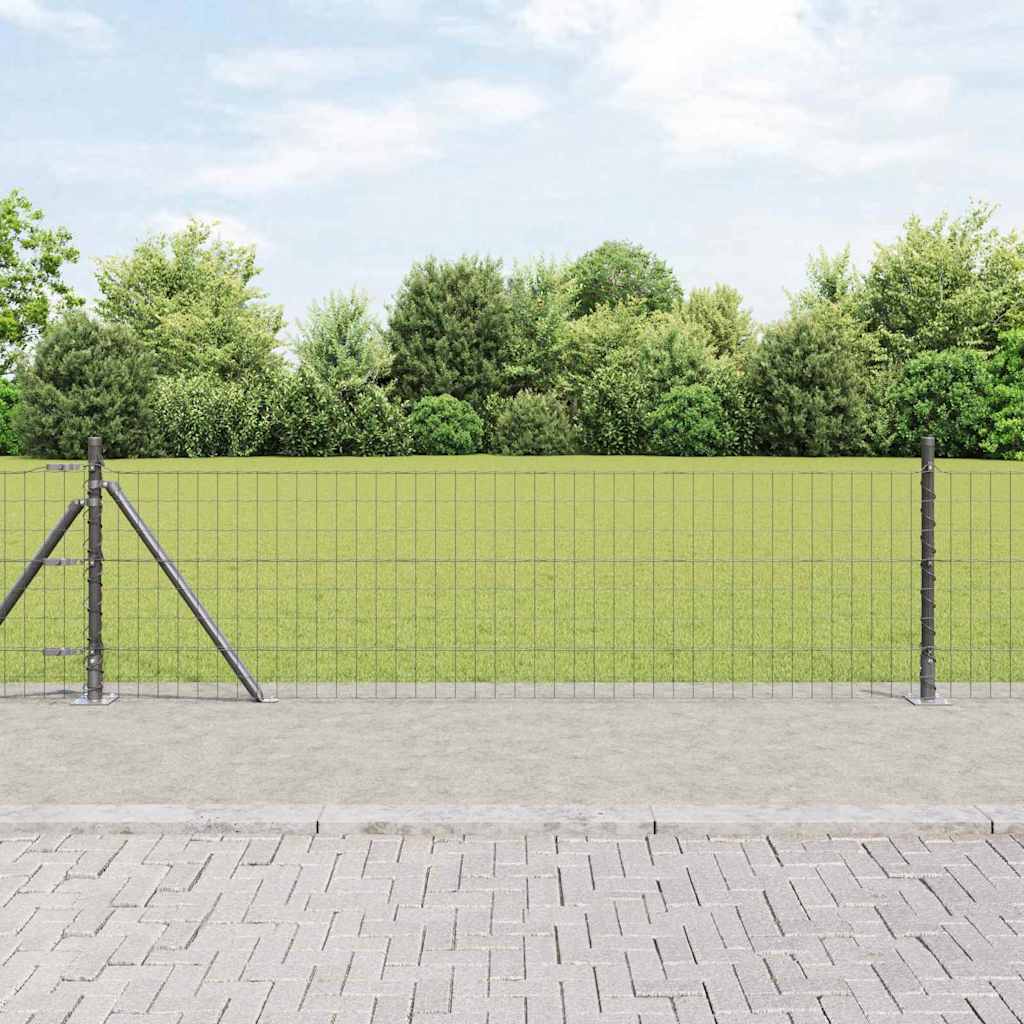 Euro-Zaun mit Betonsockel 50 x 0,4 m PVC-beschichteter Stahl