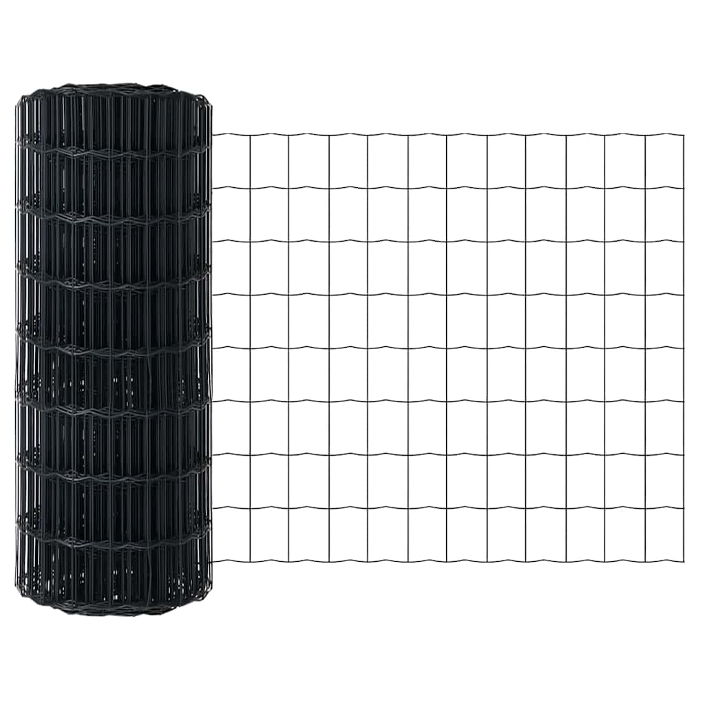 Euro-Zaun mit Betonsockel 50 x 0,4 m PVC-beschichteter Stahl