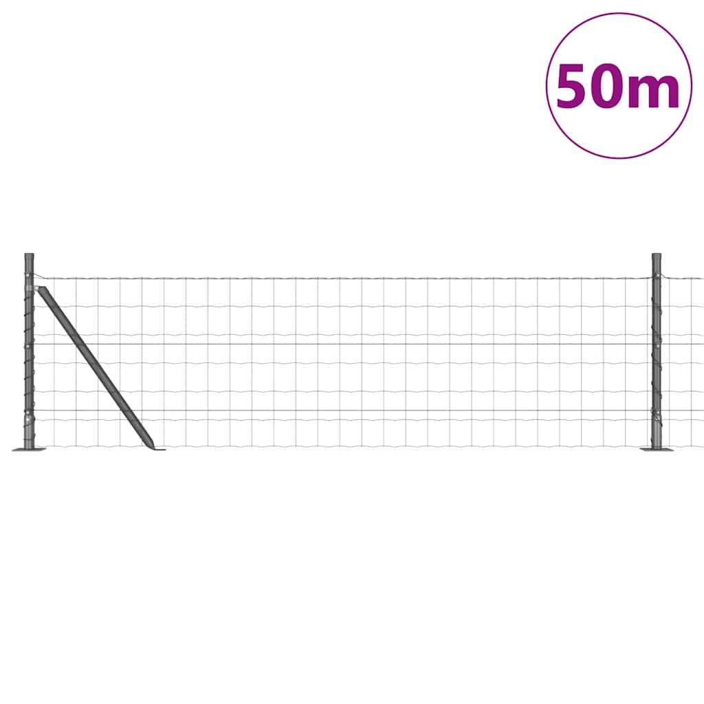 Geschweißter Drahtzaun mit Betonfundament 50 x 0,6 m (B x H)