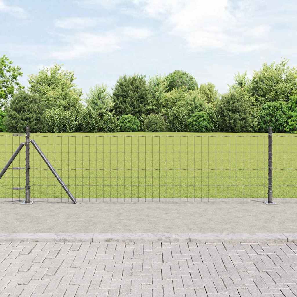 Geschweißter Drahtzaun mit Betonfundament 25 x 0,6 m (B x H)