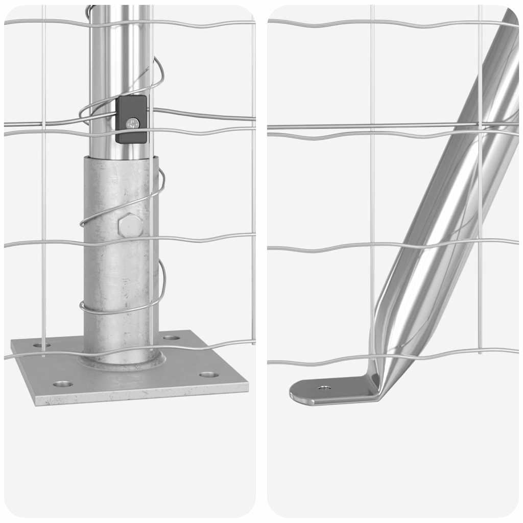 Geschweißter Drahtzaun mit Betonfundament 10 x 0,8 m (B x H)
