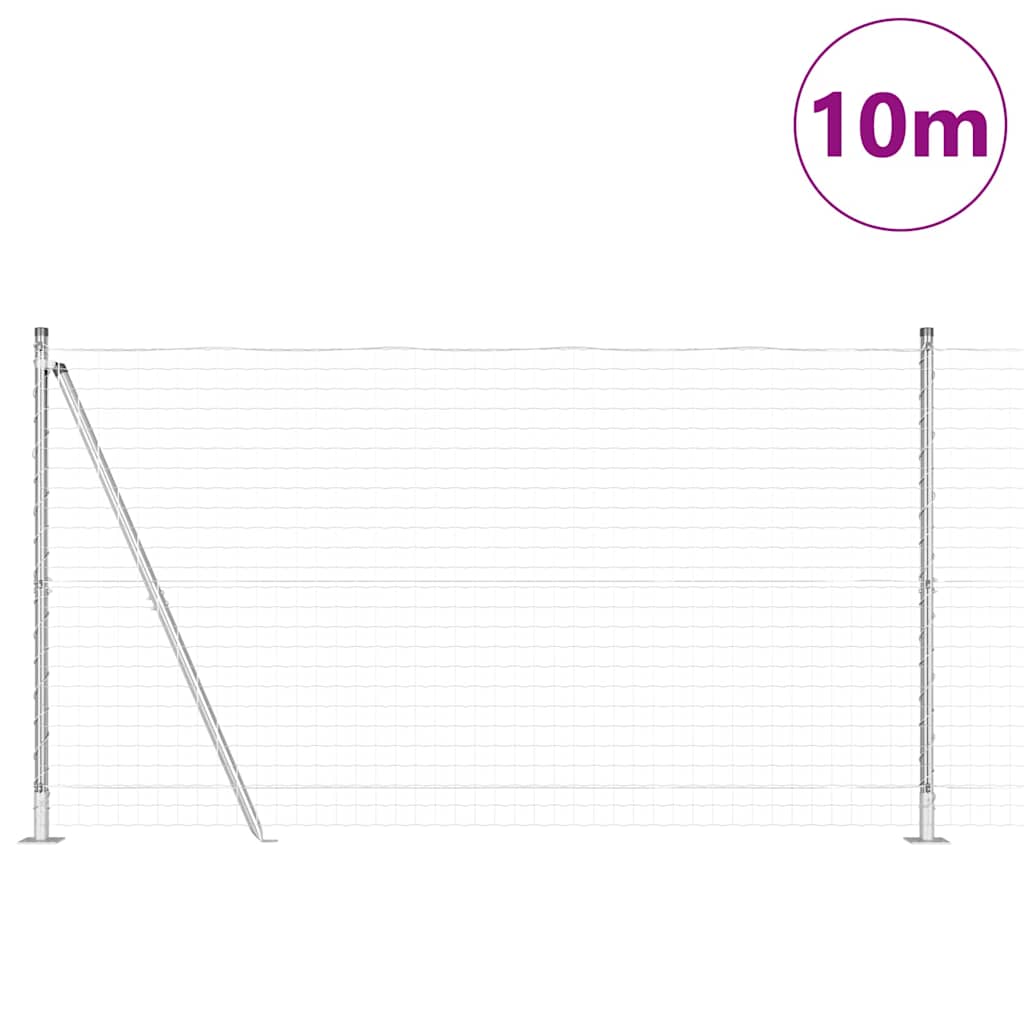 Geschweißter Drahtzaun mit Betonfundament 10 x 1,2 m (B x H)