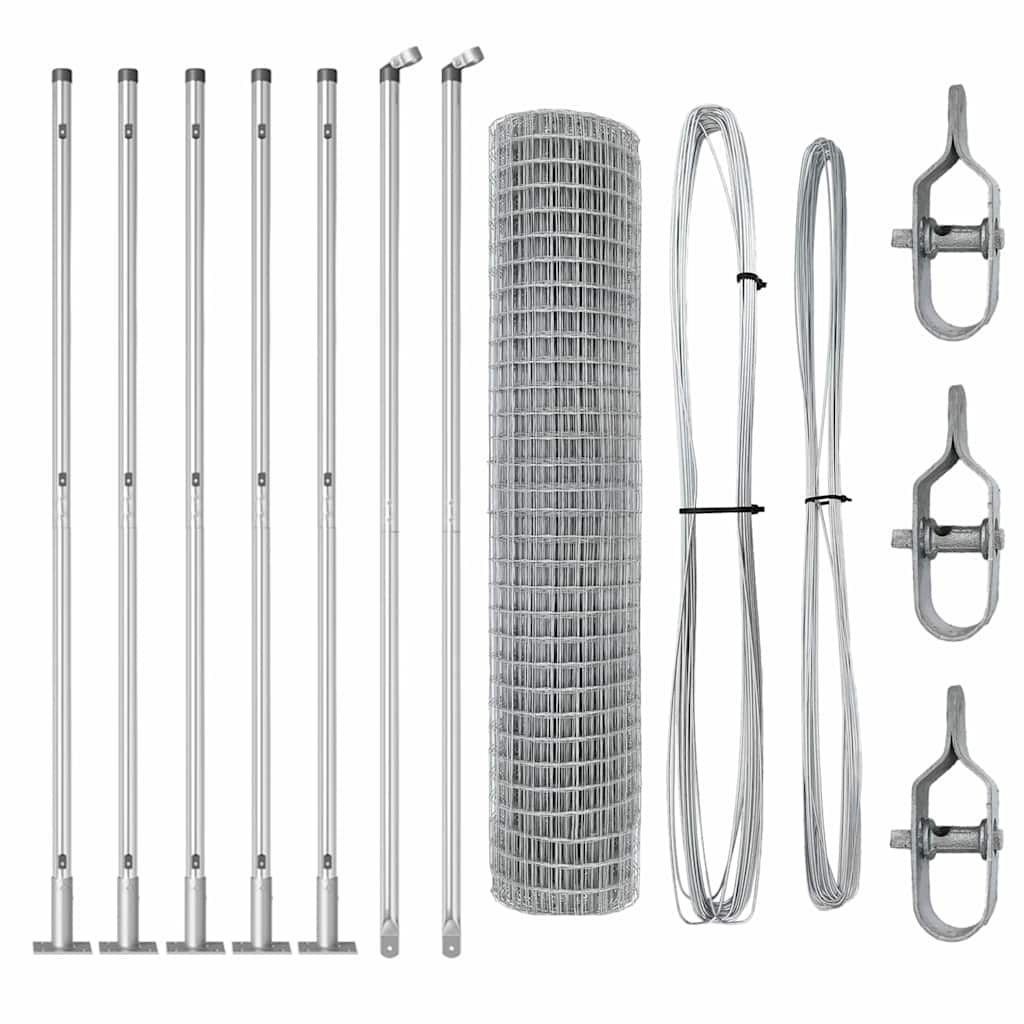 Geschweißter Drahtzaun mit Betonfundament 10 x 1,5 m (B x H)