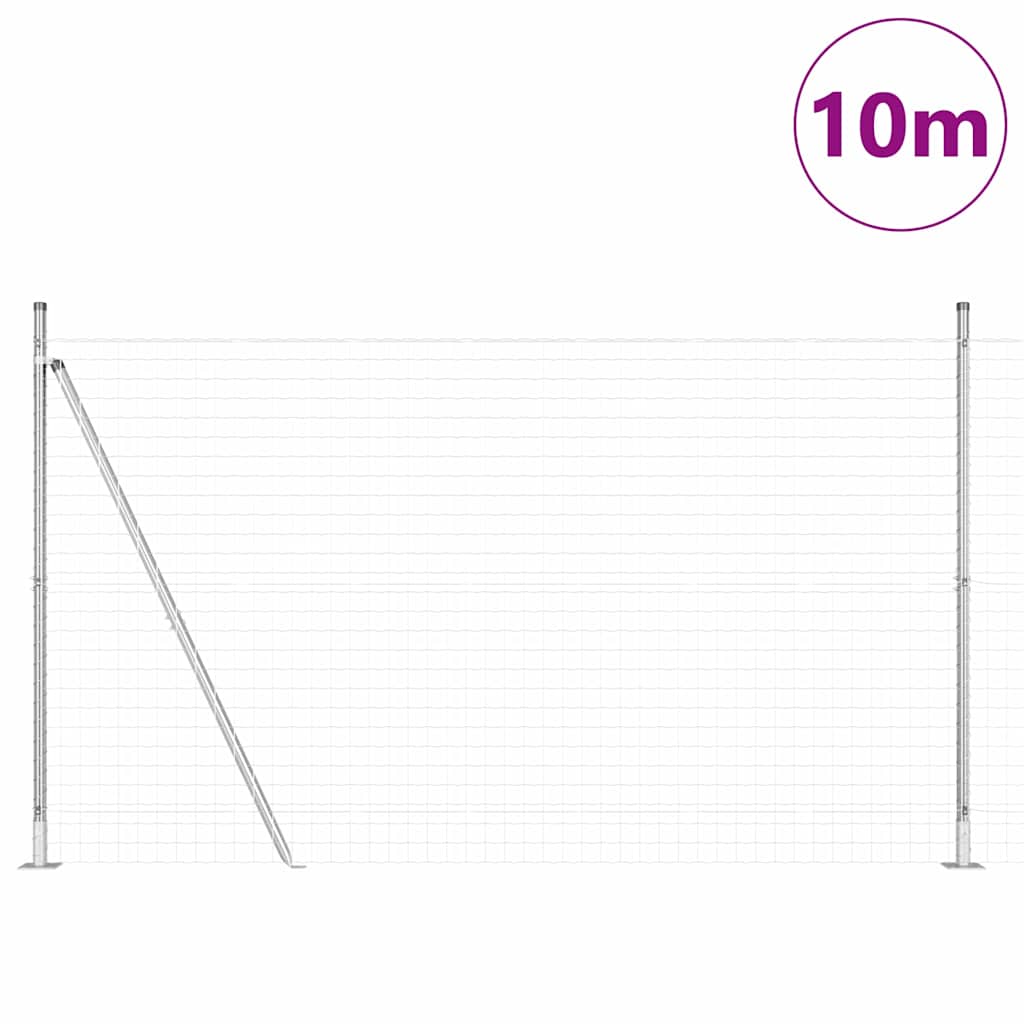 Geschweißter Drahtzaun mit Betonfundament 10 x 1,6 m (B x H)