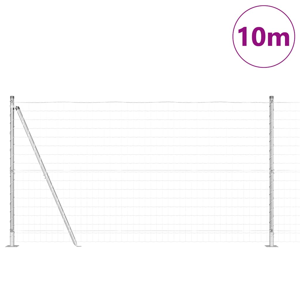 Geschweißter Drahtzaun mit Betonfundament 10 x 1,2 m (B x H)