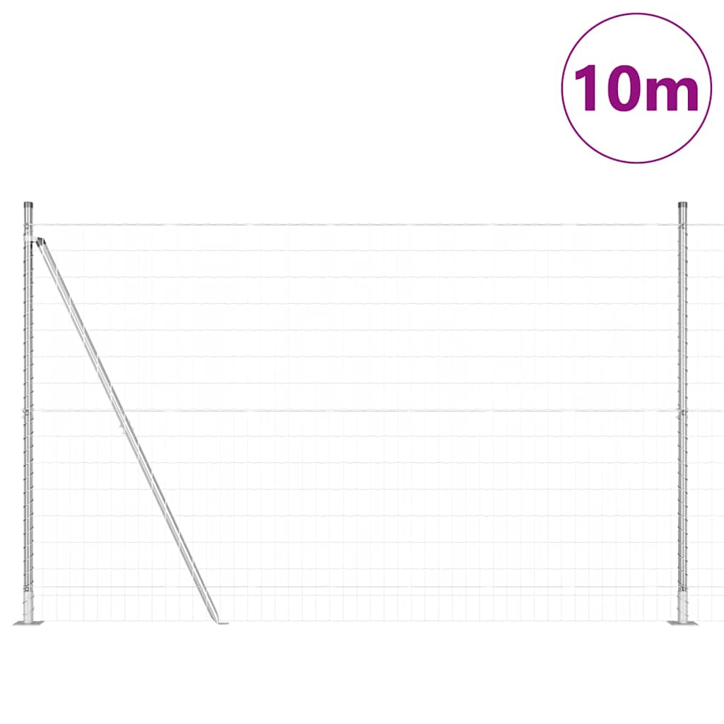 Geschweißter Drahtzaun mit Betonfundament 10 x 1,4 m (B x H)