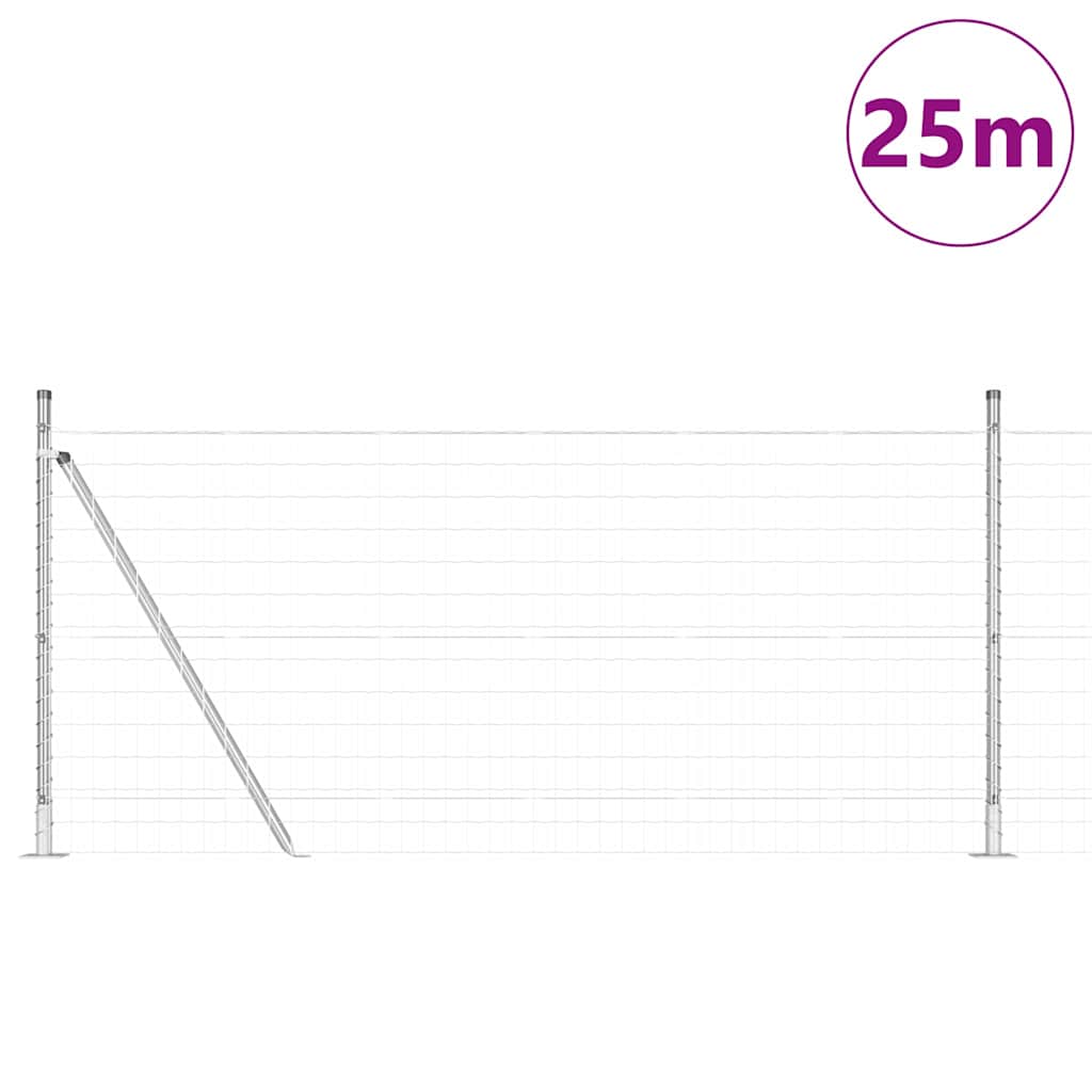 Geschweißter Drahtzaun mit Betonfundament 25 x 0,8 m (B x H)