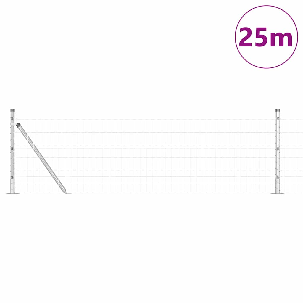 Geschweißter Drahtzaun mit Betonfundament 25 x 0,6 m (B x H)
