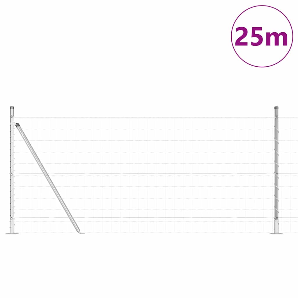 Geschweißter Drahtzaun mit Betonfundament 25 x 0,8 m (B x H)
