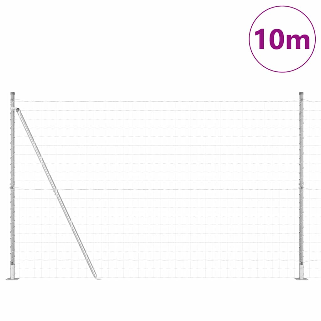 Geschweißter Drahtzaun mit Betonfundament 10 x 1,5 m (B x H)