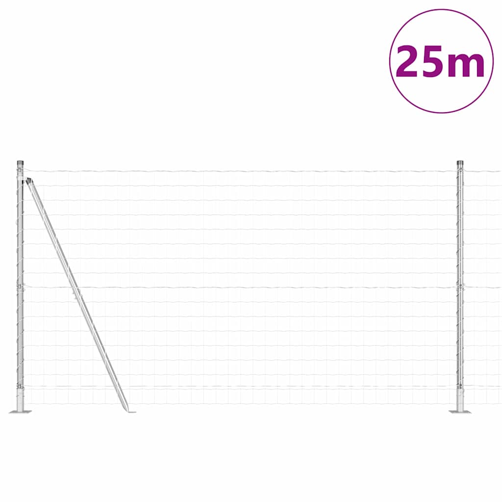 Geschweißter Drahtzaun mit Betonfundament 25 x 1,2 m (B x H)
