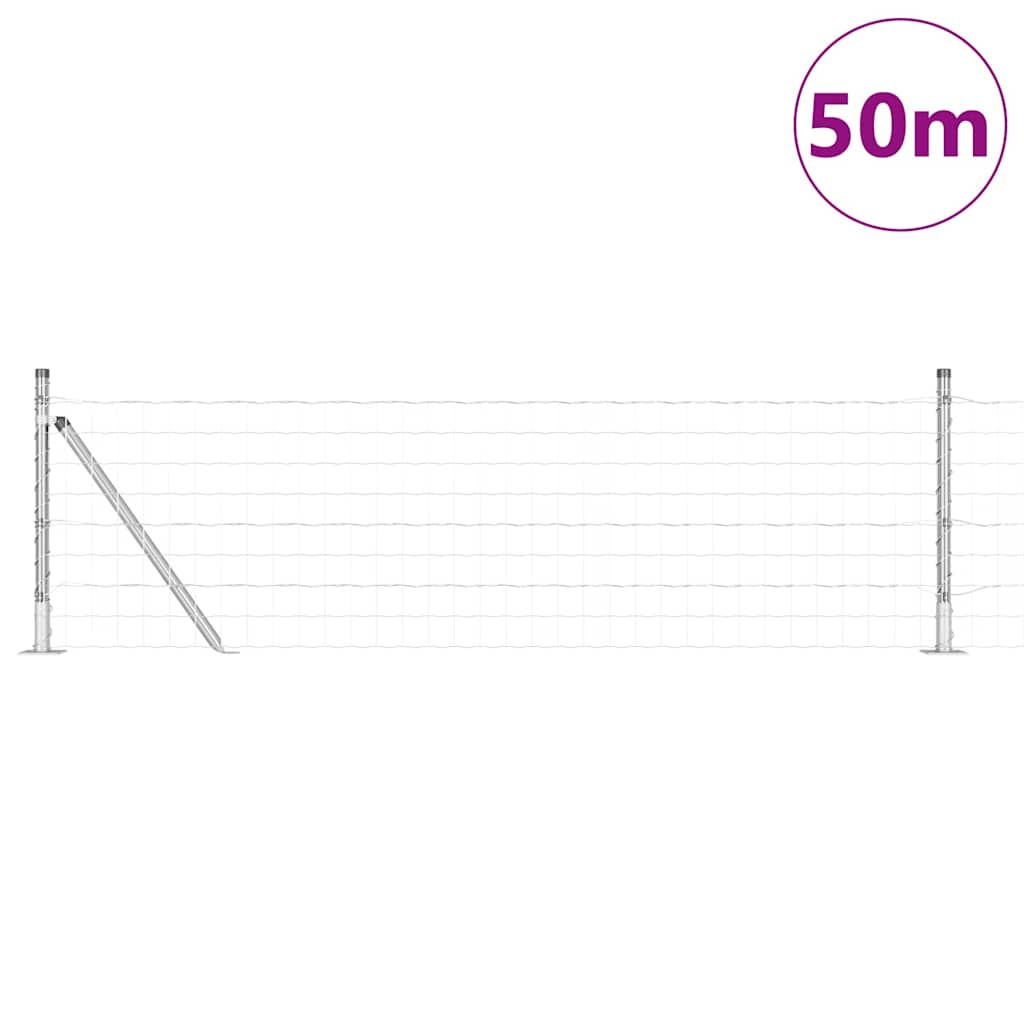 Geschweißter Drahtzaun mit Betonfundament 50 x 0,6 m (B x H)
