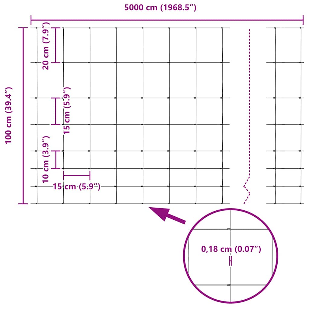 Ground Fix Geschweißter Drahtzaun 25 x 1 m (B x H)