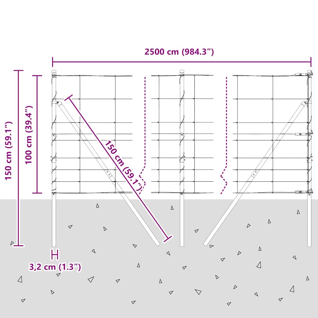 Ground Fix Geschweißter Drahtzaun 25 x 1 m (B x H)
