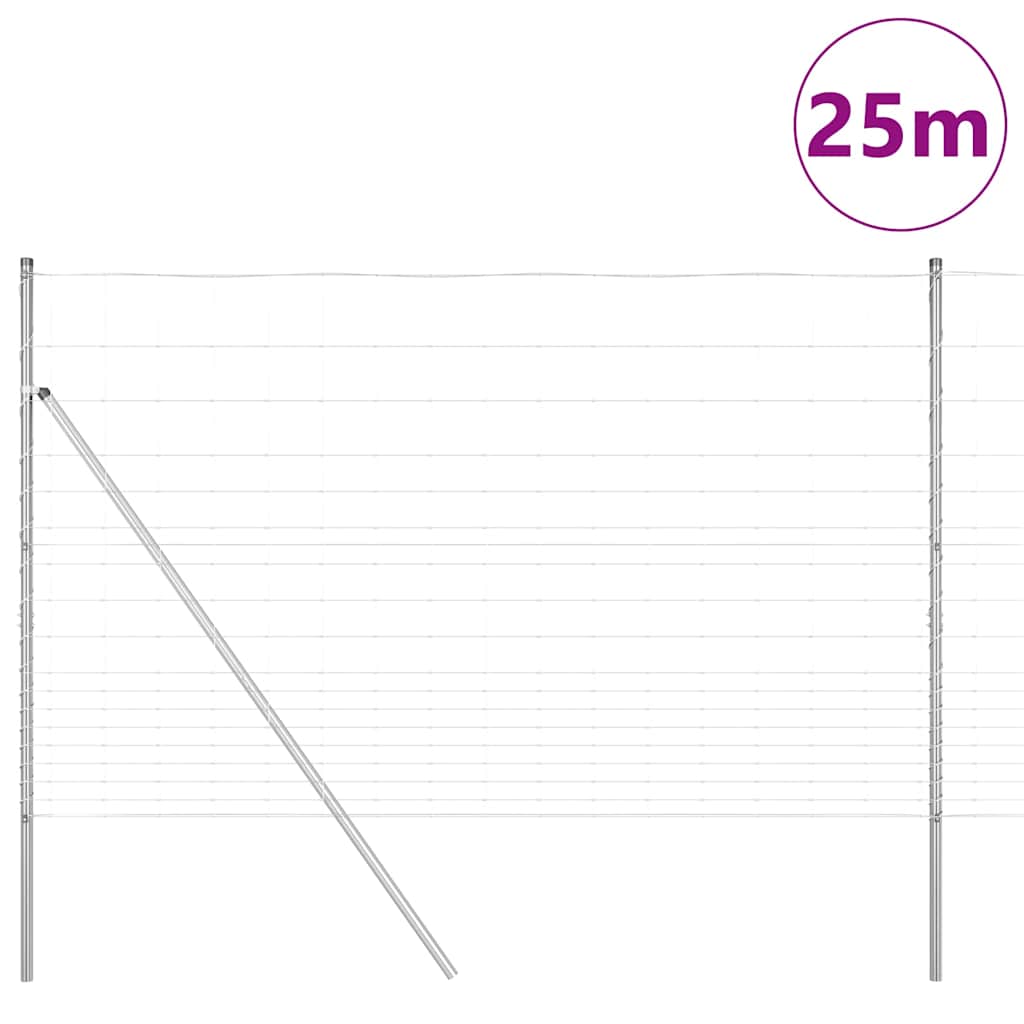 Ground Fix Geschweißter Drahtzaun 25 x 1,5 m Verzinkter Stahl