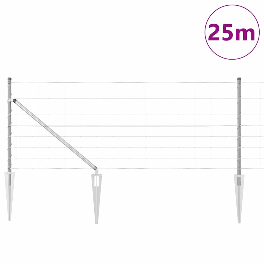 Schweißdrahtzaun mit Spikes 25 x 0,8 m (B x H)