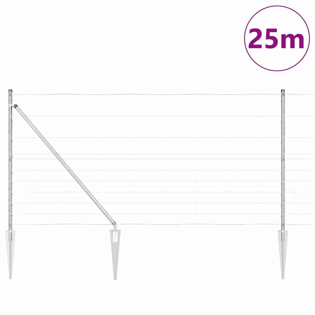 Schweißdrahtzaun mit Spikes 25 x 1,2 m (B x H)