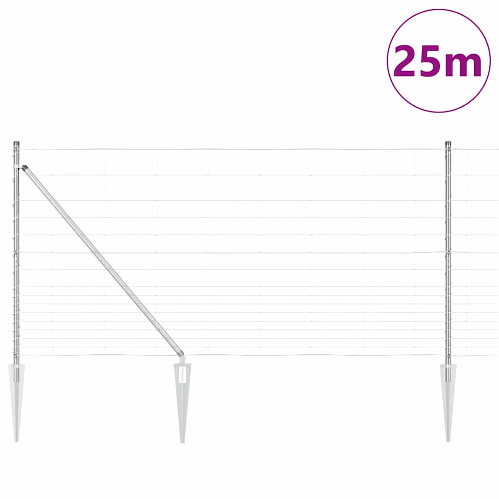Schweißdrahtzaun mit Spikes 25 x 1,2 m (B x H)
