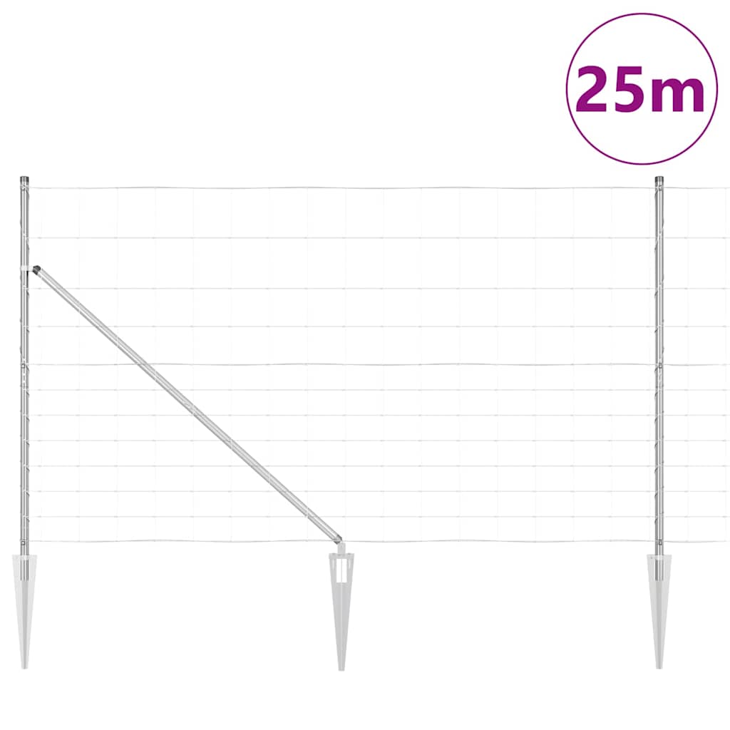 Schweißdrahtzaun mit Spikes 25 x 1,4 m (B x H)