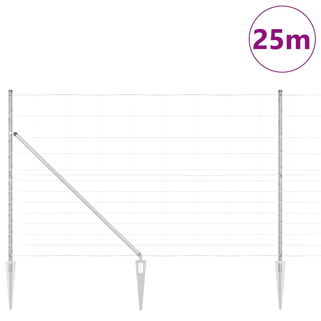 Schweißdrahtzaun mit Spikes 25 x 1,5 m (B x H)