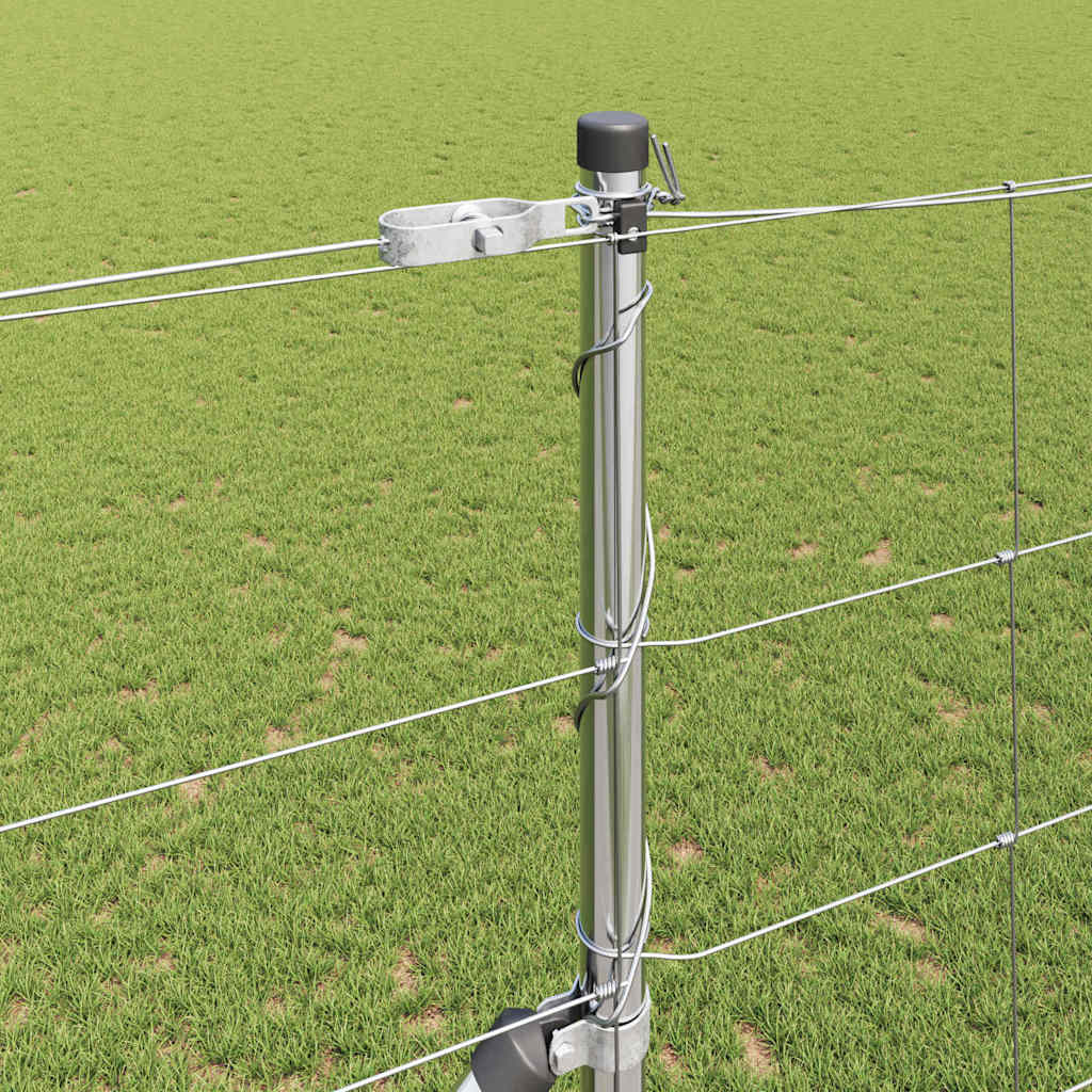 Schweißdrahtzaun mit Spikes 25 x 1,5 m Verzinkter Stahl Silber