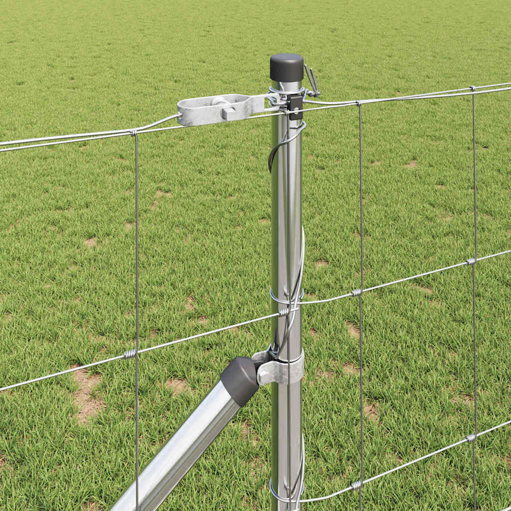 Schweißdrahtzaun mit Spikes 50 x 1 m Verzinkter Stahl Silber