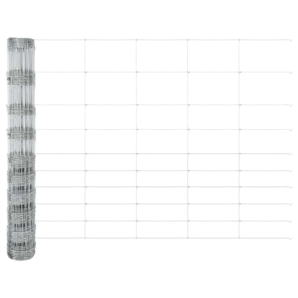 Schweißdrahtzaun mit Spikes 50 x 1,2 m Verzinkter Stahl Silber