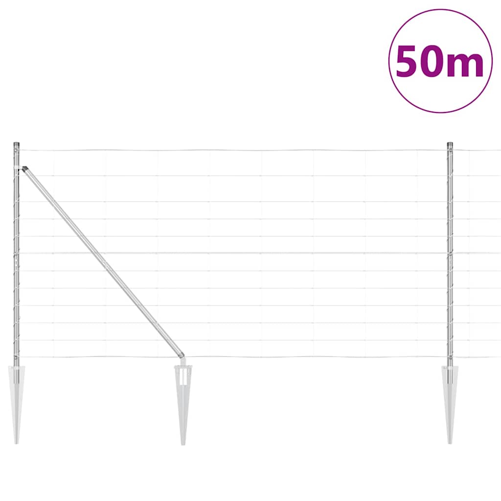 Schweißdrahtzaun mit Spikes 50 x 1,2 m (B x H)