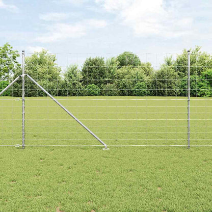 Schweißdrahtzaun mit Spikes 50 x 1,4 m Verzinkter Stahl Silber