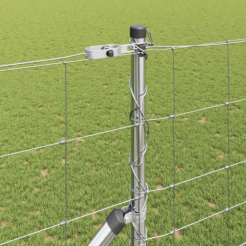 Schweißdrahtzaun mit Spikes 50 x 1,2 m Verzinkter Stahl Silber